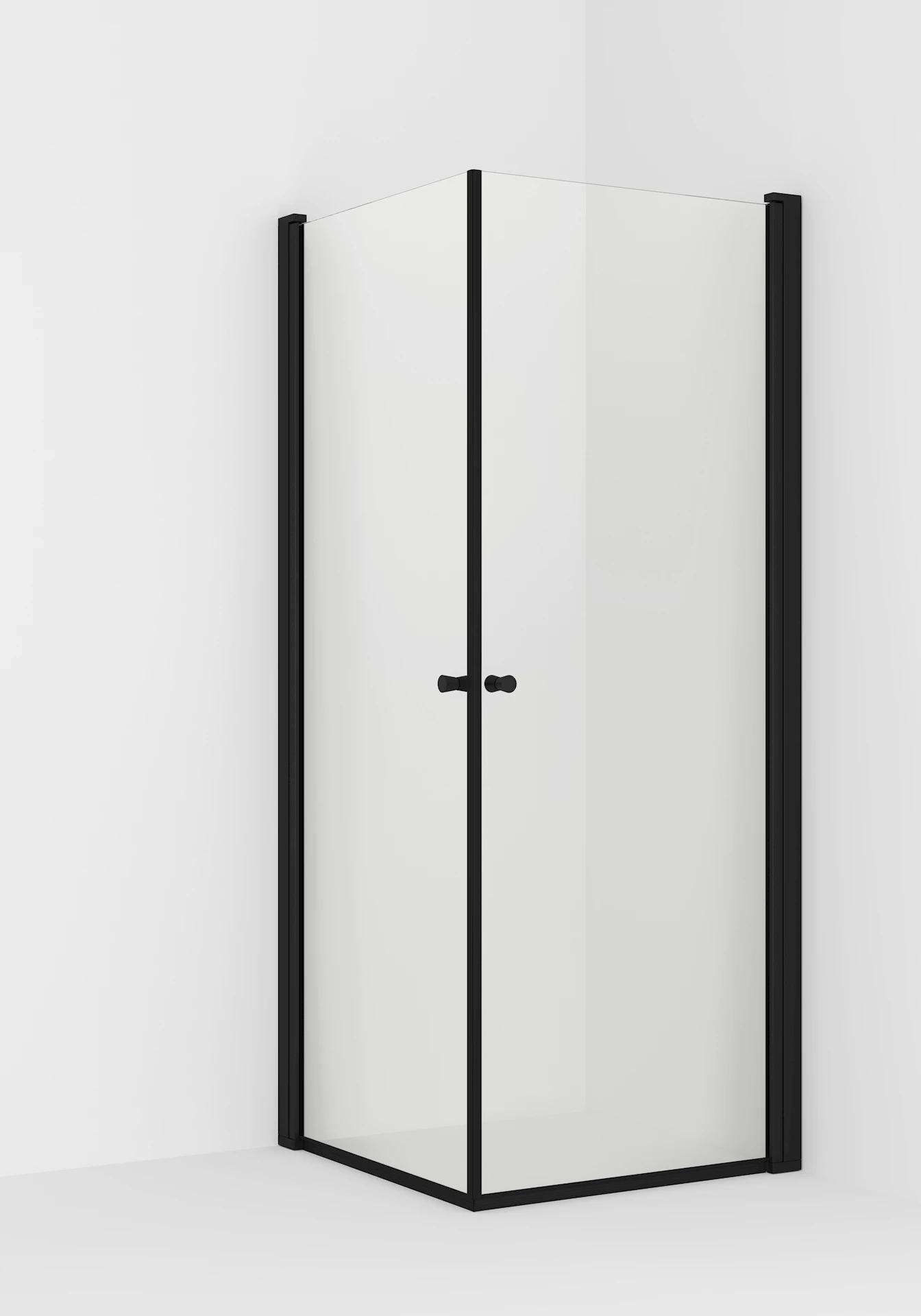 NRF6316634 - Liam dusjhjørne rett, sort/klart - 